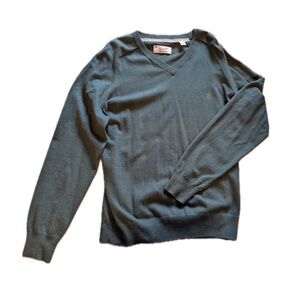 XL mens original penguin cotton cashmere v neck sweater green